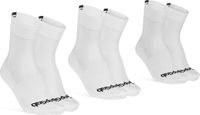 GripGrab Lightweight SL 3PACK Performance Zomer Fietssokken 3 Paar Coolmax Wielersport Sokken Regular Cut - Wit - Unisex