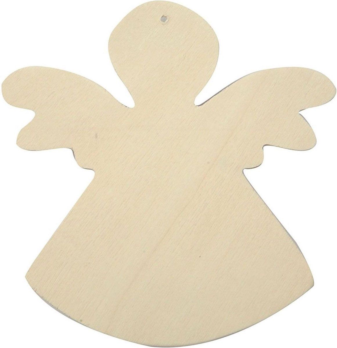 Creativ Company Engel - 12x11 cm - Grenen - 6 stuks