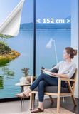 Hr-folie Premium zonwerende zelfklevende spiegelfolie - Energiebesparende raamfolie - Extra breed 152 x 500 cm - Donkerzilver