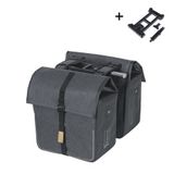 Basil Dubbele fietstas Urban Dry MIK 2.0 50L Charcoal Melee