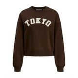 JJXX sweater met tekst - donkerbruin