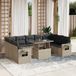 Maison Exclusive - Ensemble de jardin 10 pièces, avec coussins, en gris clair, en polyrotin