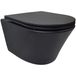 Wiesbaden Vesta Toilet Rimless avec abattant de toilette Flatline - Softclose et Quick Release - Noir Mat