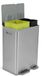 SIMPLI-MAGIC 60 liter/16 gallon rechthoekige handsfree dubbel compartiment recycling keuken stap prullenbak met softclose deksel, geborsteld roestvrij staal (38L x 22L capaciteit)