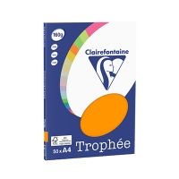 Clairefontaine Gekleurd Papier Fel Oranje 160 Grams A4 (50 Vel)