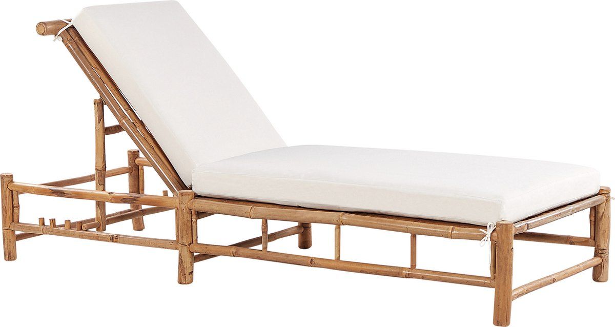 Beliani LIGURE - Ligstoel - Lichte houtkleur - Bamboehout