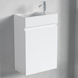 LOMAZOO meuble de toilette - meuble WC - meuble lavabo - meuble WC - meuble WC - meuble lavabo - meuble lavabo - Blanc brillant - MALIBU