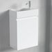LOMAZOO Toiletmeubel - WC Meubel - Fonteinmeubel - Toiletkastje - WC Kastje - Wastafelmeubel - Wastafelkast - Glanzend Wit - MALIBU