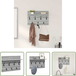 Rangement d'entrée porte-manteau mural avec étagère Gris Sonoma 60 x 40 x 12 cm