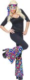 Widmann Hippie verkleedset kleurenmix bollen unisex jaren-70