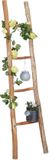 Merkloos Relaxdays decoratieve houten ladder - 150 cm - 4 tredes - lichtbruin