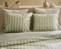 vtwonen Mini Stripe dekbedovertrek - Tweepersoons - 200 x 220 cm - Groen