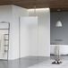 FortiFura Galeria inloopdouche - 100x200cm - ribbelglas - plafondarm - PVD - geborsteld RVS