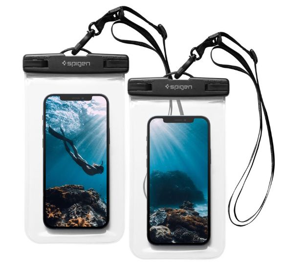 Spigen A601 Universeel Waterdicht hoesje - Transparant 2-Pack