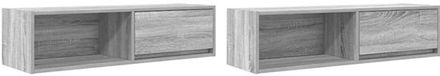 vidaXL TV-meubel 100x31x25,5 cm spaanplaat grijs sonoma