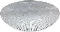 Bellatio Design Placemats - Rond - Zilver - 40 cm - Kunststof