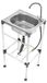 Évier autoportant en acier inoxydable avec robinet 38 x 33 cm