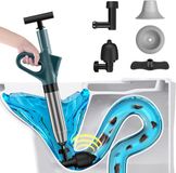 Shenzhen Haorui Industrial Technology Co., Ltd. Nettoyeur de drain gonflable pour toilettes et salle de bain - incluant 4 têtes interchangeables