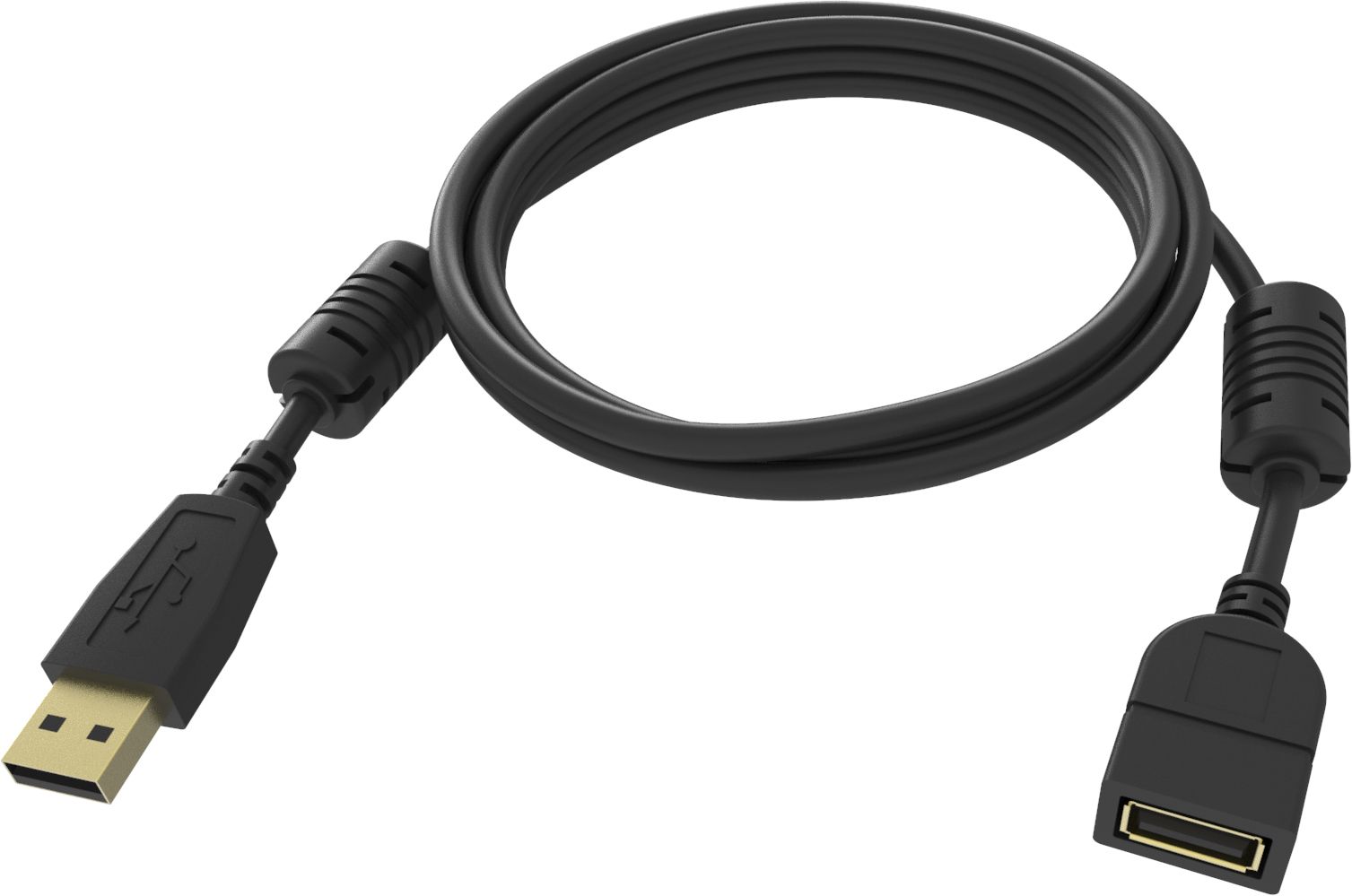Vision TC-2MUSBEXT-BL - USB 2.0 Extension Cable - USB A Male to USB A Female - 2m - Black