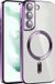 Techsuit Luxury Crystal Back Cover étui avec MagSafe pour Samsung Galaxy S21 - Transparent/Violet clair