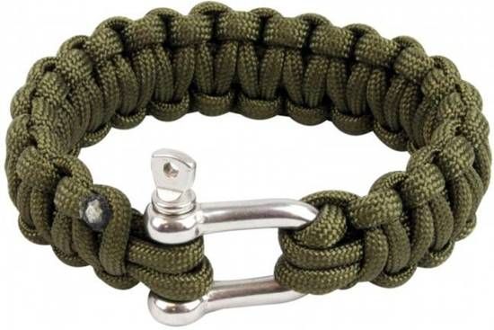Highlander Paracord Bracelet D Ring - black