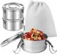 Unyqoos® 3-delige set lunchboxen van roestvrij staal 304