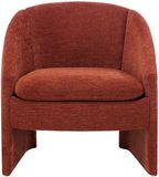 Vente-unique TAROLO Terracotta-kleurige fauteuil in getextureerde stof