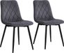 Merkloos Relaxdays Eetkamerstoelen - set van 2 - fluweel - 120 kg - antraciet