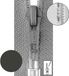 Prym Ritssluiting Kunststof 6mm fijn Brei-Rits Deelbaar Olijf Bruin #542 55 cm