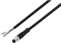 TRU COMPONENTS TC-13752028 Aansluitkabel M8 x 1 4-polig recht 2 m Zwart