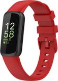Strap-it Bracelet de montre connectée en silicone - Convient pour Fitbit Inspire 3 - Rouge - Taille L