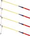 Eddy Toys Lampionstokjes - 10x - rood/blauw/geel - met lichtje - 50 cm