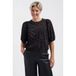 Lady Day top met zebraprint - donkerbruin/zwart