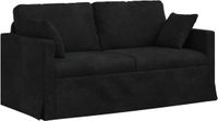 vidaXL Bank Zwart Fluweel 158 x 78 x 80 cm