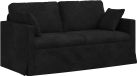 vidaXL Bank Zwart Fluweel 158 x 78 x 80 cm