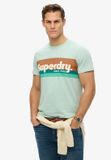 Superdry Terrain gestreept T-shirt met logo - Heren - Maat M