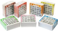 Merkloos / Sans marque Haza-Witbaard Bingokaarten - 3x blok van 500 vellen - nummers 1-75 - bingoblok - 10 x 10 cm
