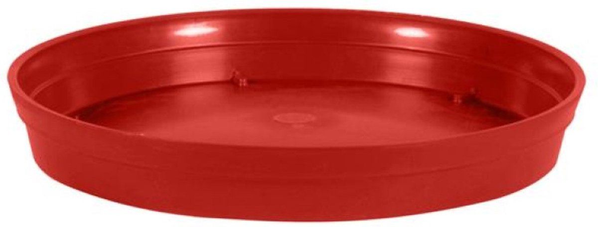 EDA Bloempot onderschaal Toscane rood D15 cm - Kunststof