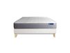 Actisom Ensemble 140x190 matelas mémoire de forme sommier kit blanc