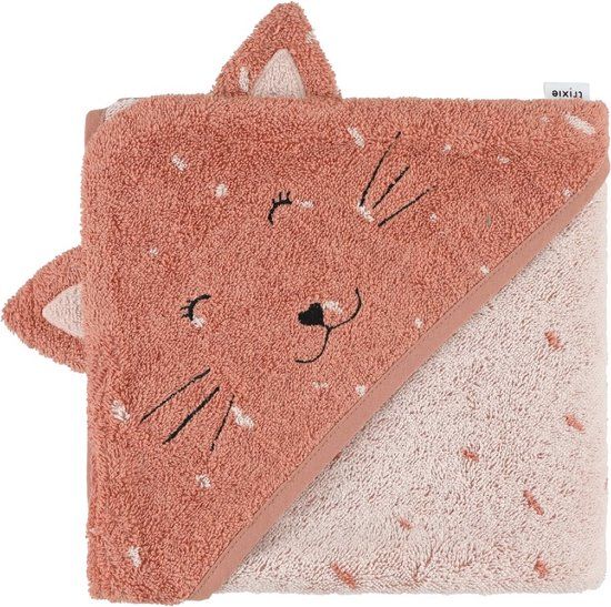 Trixie HOODED TOWEL 75X75CM - MRS. CAT | Cotton | Pink