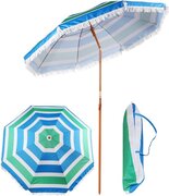 Viking Choice Parasol - 180 cm - strandparasol met tas - groen blauw