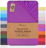 NatureMark Microvezel hoeslaken 120x200cm Paars