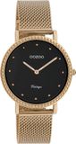 OOZOO Vintage series - rosé goudkleurige horloge met rosé goudkleurige metalen mesh armband - C20056 - Ø34
