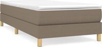 vidaXL Boxspringbedframe, taupe, 80x200 cm, gestoffeerd