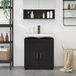 Maison Exclusive Ensemble de meubles de salle de bain TULUM, noir, 60 x 34 x 63 cm