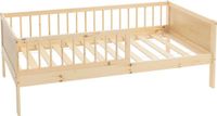 ML-Design Kinderbed 80x160 cm met lattenbodem en uitvalbeveiliging natuurlijk dennenhout