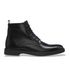 BOSS Bottines basses en cuir noir Calev
