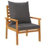 VidaXL Tuinbank Acaciahout, Stof/Weefsel, Polyester, 2 zitplaatsen, Weerbestendig, Makkelijk schoon te maken