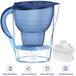 Carafe filtrante - Purificateur d'eau - 3,5 litres - Filtre à charbon actif - Fonctionne sans électricité - Modèle de table - Convient pour l'eau du robinet - 0,2 litre par minute