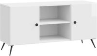 vidaXL TV-kast 102 x 34,5 x 50 cm Hoogglans Wit Bewerkt hout